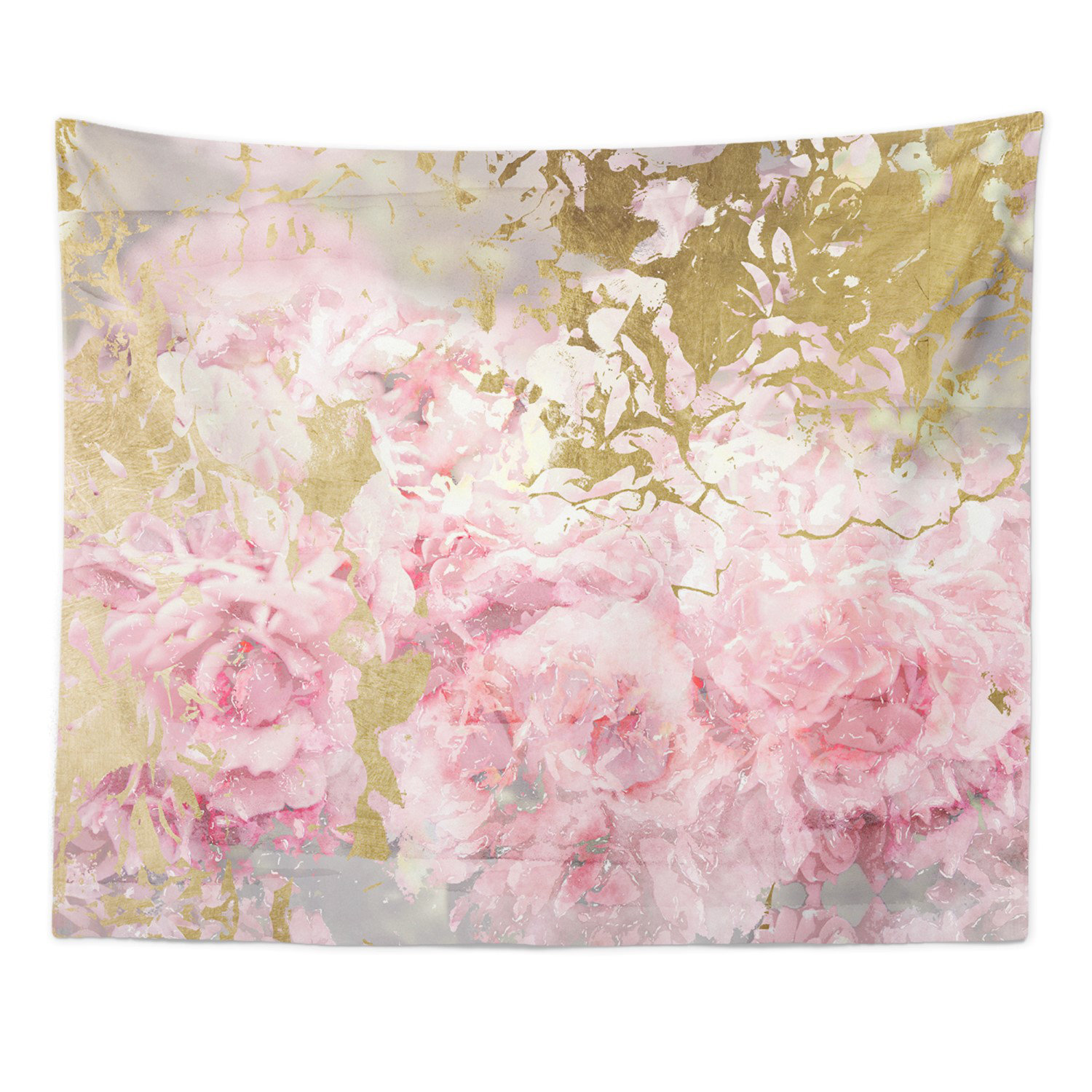 Oliver Gal Pink And Gold Camellias Wall Tapestry Reviews Wayfair